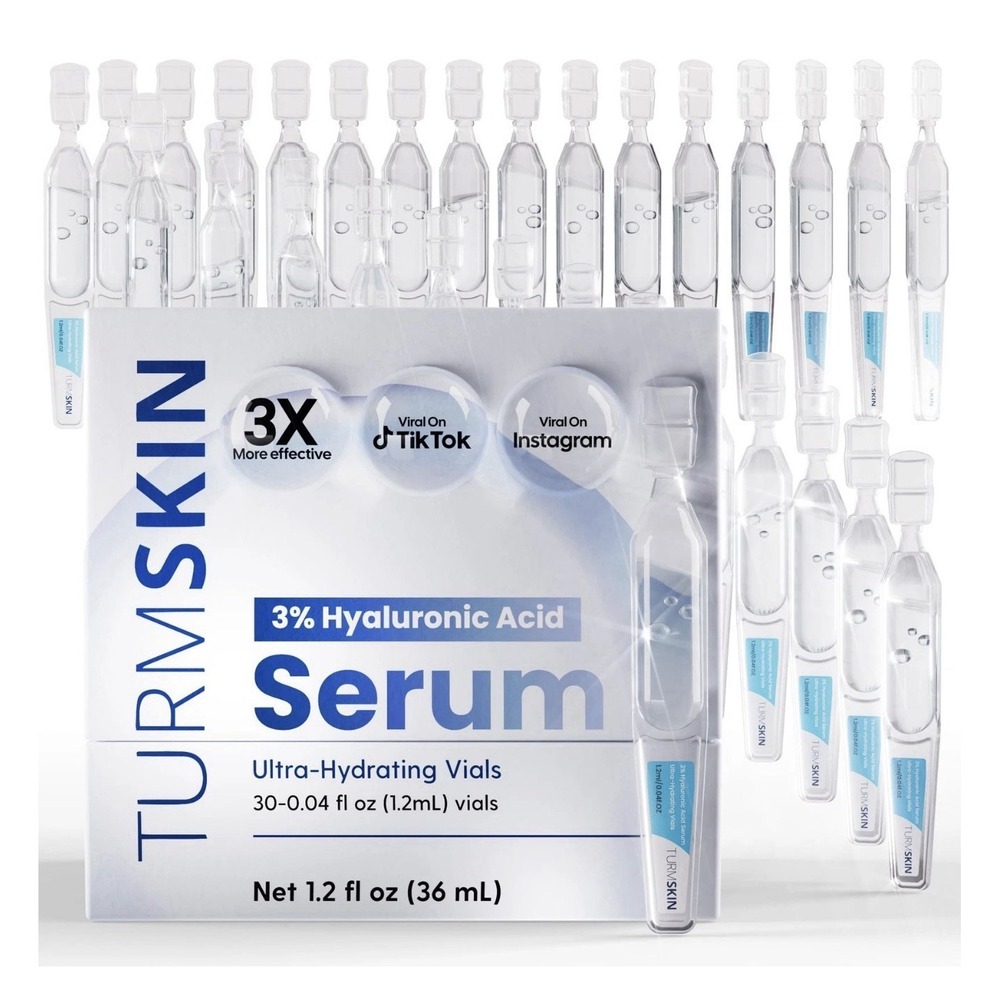 Turmskin 3%‎ Hyaluronic Acid Serum 30 Vials Ultra Hydrating SEALED 1.2oz/36ml